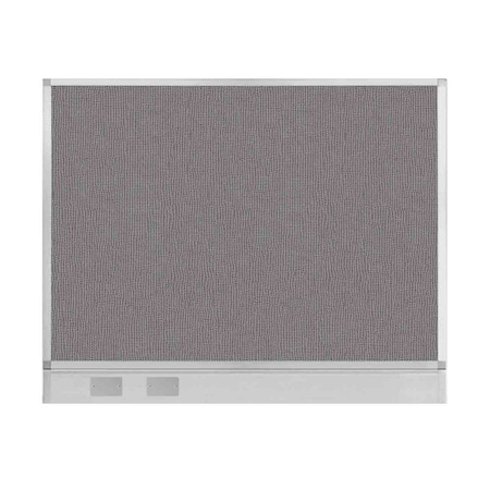 Versare Hush Panel Configurable Cubicle Partition 5' x 4' Slate Fabric w/ Cable Channel 1855519
